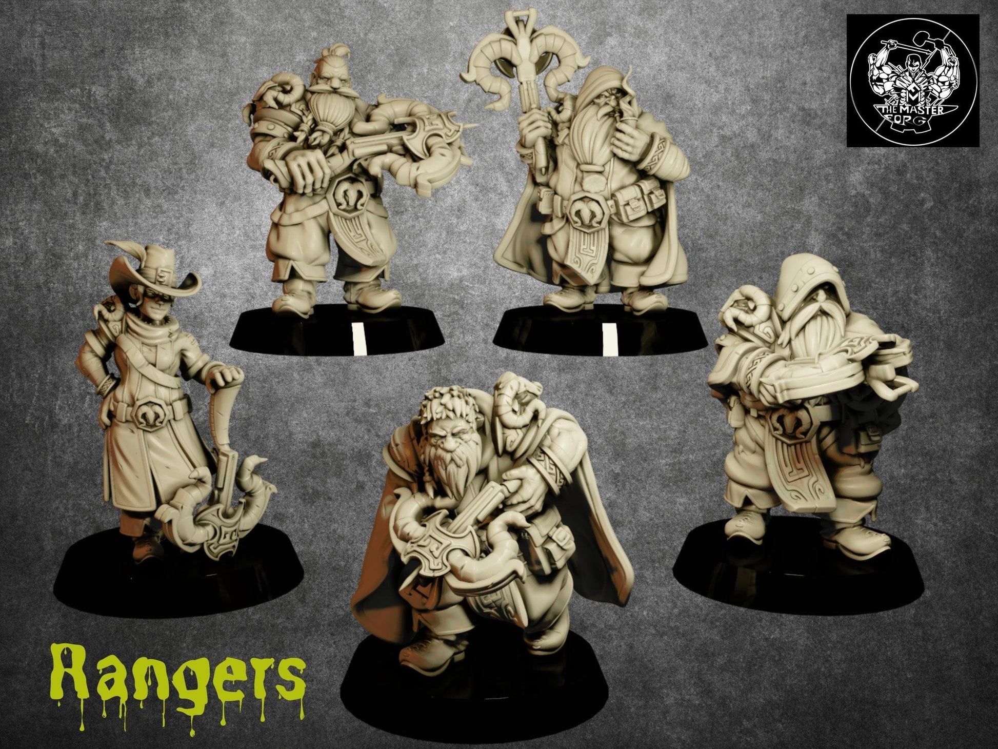 Dwarf Ranger Miniature | Stealthy Vanguard of the Dwarven Expedition | 32mm Scale - Plague Miniatures