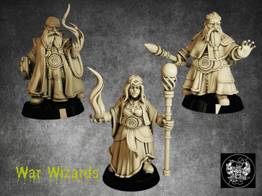 Dwarf War Wizard miniature - 32mm scale Tabletop gaming DnD Miniature Dungeons and Dragons, dnd 5e female dwarf wizard - Plague Miniatures shop for DnD Miniatures