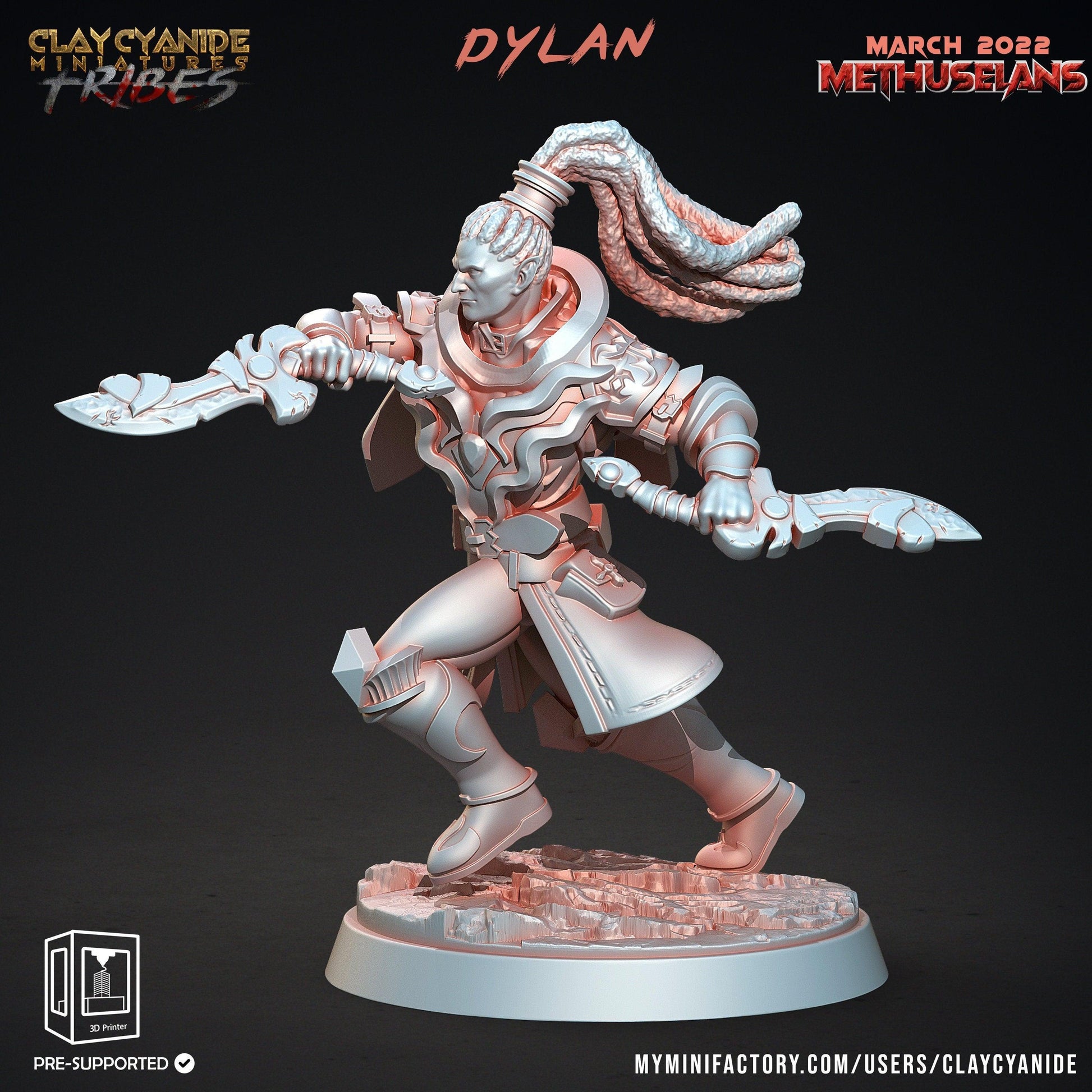 Dylan vampire miniature | Clay Cyanide | Methuselans | Tabletop Gaming | DnD Miniature | Dungeons and Dragons , DnD 5e - Plague Miniatures shop for DnD Miniatures