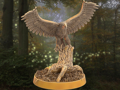 Eagle Miniature | Dragon's Forge | 32mm DnD 5e | Tabletop Gaming DnD Miniature | Dungeons and Dragon bird miniature - Plague Miniatures