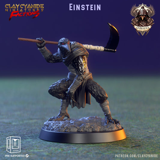 Einstein Kenku Miniature | DnD 5e Dungeons and Dragons Birdfolk Resin Miniature | 32mm Scale - Plague Miniatures