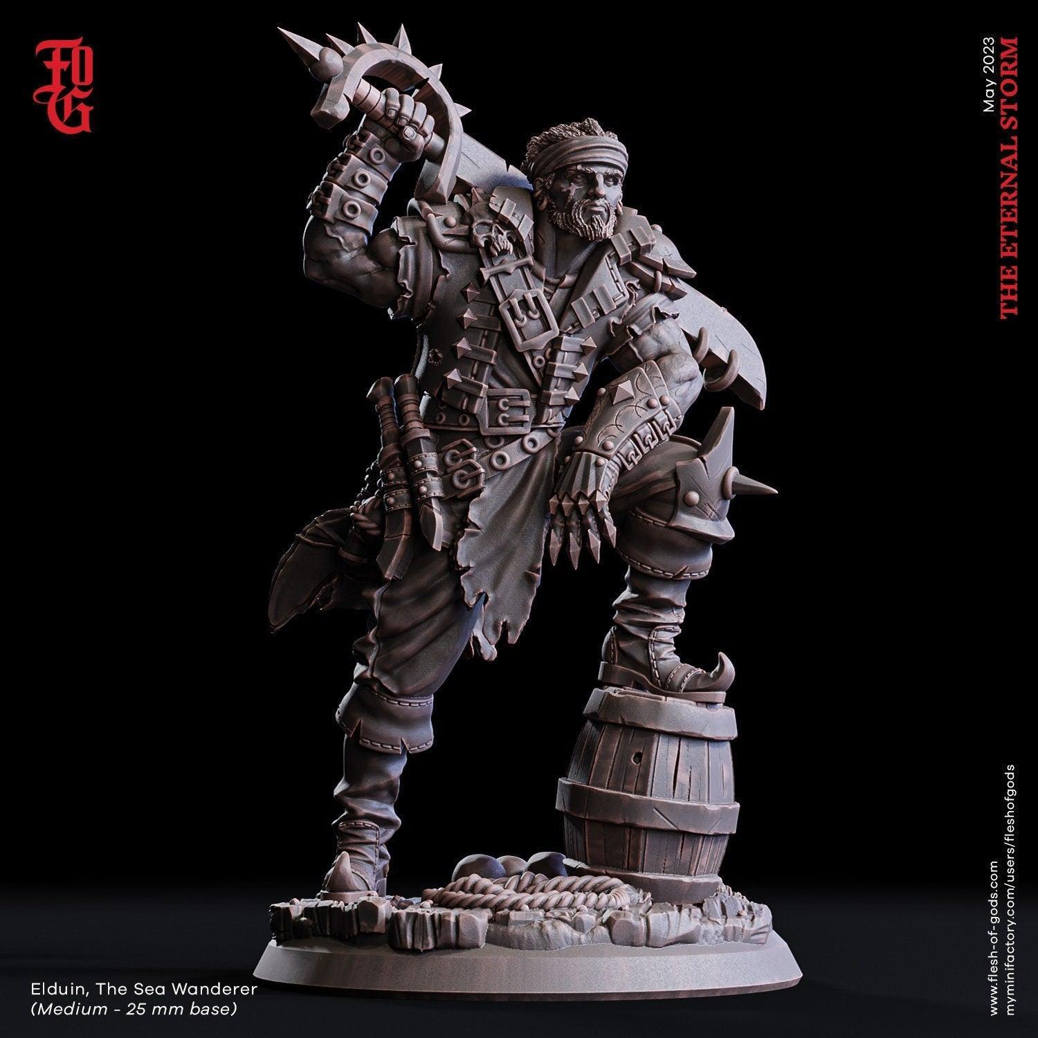 Elduin, The Sea Wanderer Pirate Miniature | Sworn to the Tides in DnD ...