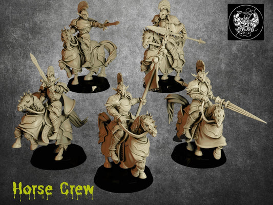 Elf Horse mounted miniatures - 32mm scale Tabletop gaming DnD Miniature Dungeons and Dragons,elf warrior dnd 5e - Plague Miniatures shop for DnD Miniatures