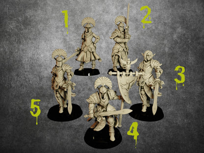 Elf Knight Miniatures | Swordmasters of the Elven Legion | 32mm Scale - Plague Miniatures