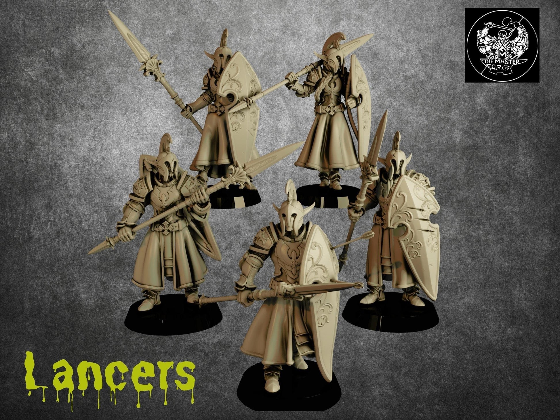 Elf Lancer Miniature Set | Precision Strikes in the Elven Vanguard | 32mm Scale - Plague Miniatures