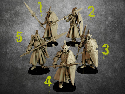 Elf Lancer Miniature Set | Precision Strikes in the Elven Vanguard | 32mm Scale - Plague Miniatures