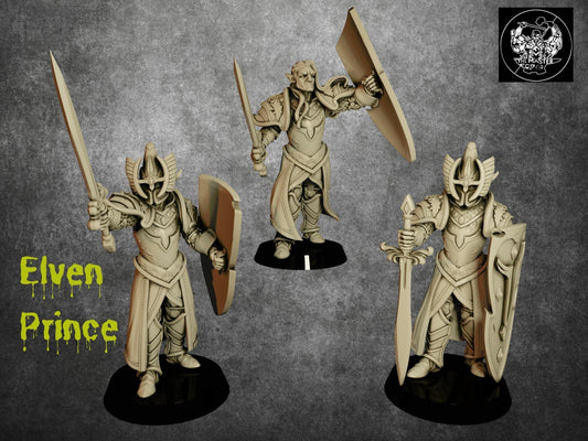 Elf Prince Miniatures | Noble Swordsmen of the Elven Realm | 32mm Scale - Plague Miniatures