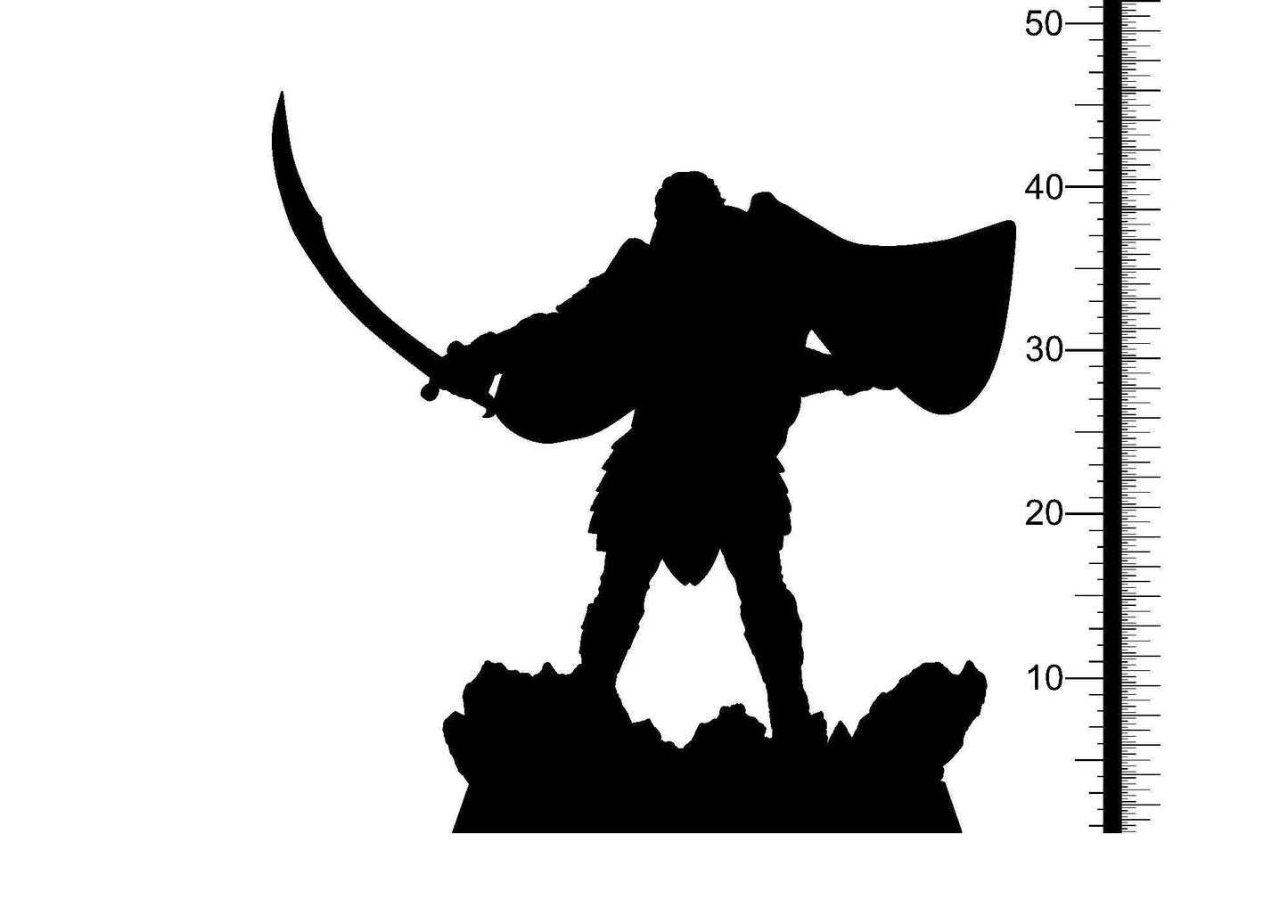 Elront Miniature | Elf Warrior with Sword for Fantasy Adventures | 32mm Scale - Plague Miniatures
