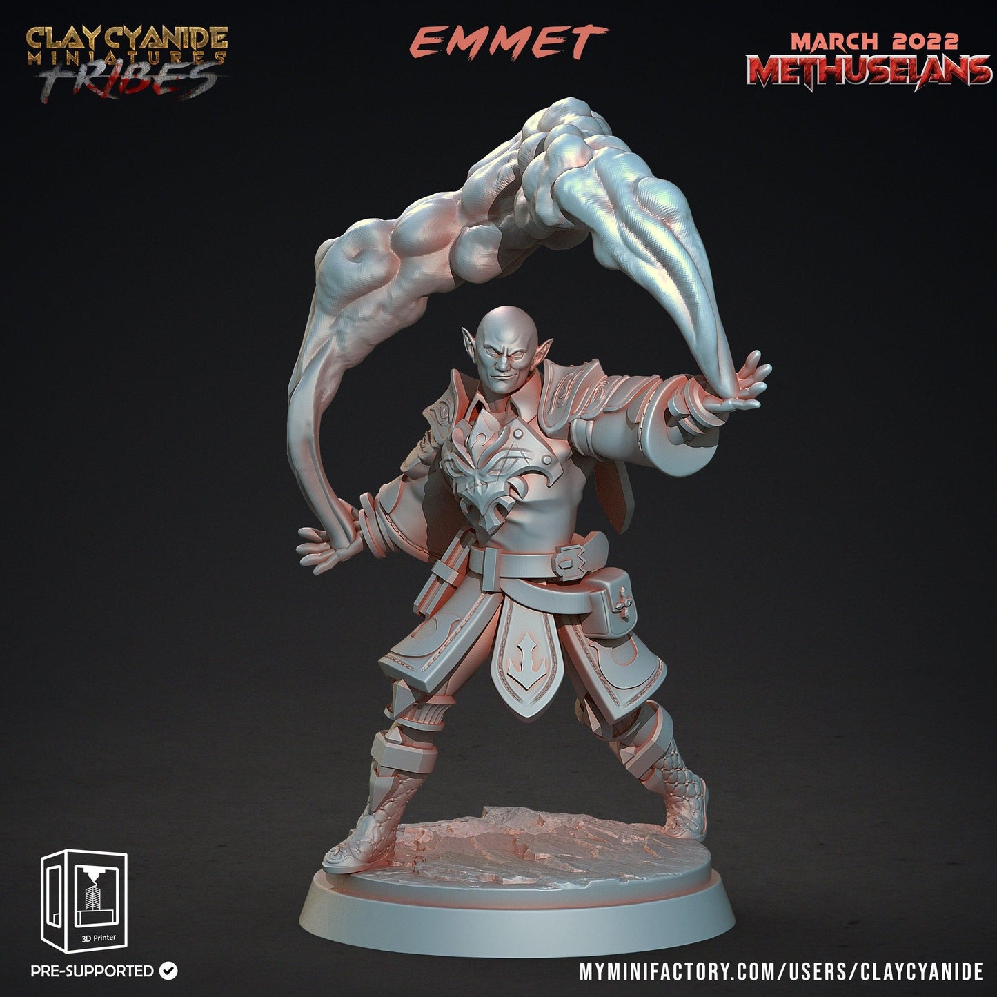 Emmet Vampire Miniature | Perfect for Tabletop Adventures | 32mm Scale - Plague Miniatures