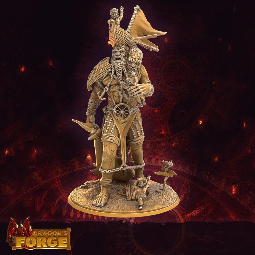 Ettin monster miniature- 32mm scale Tabletop gaming DnD Miniature Dungeons and Dragons, dnd ettin dnd monster manual miniature - Plague Miniatures