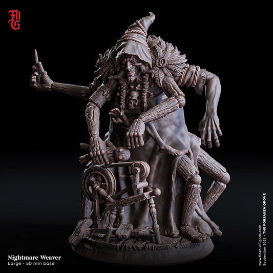 Fae Nightmare Weaver Miniature | Menacing DnD Spider Aberration | 50mm Base - Plague Miniatures