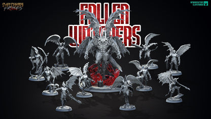 Fallen Angel Demon miniature | Balasubas Clay Cyanide | Fallen Watchers | DnD Miniature | Dungeons and Dragons, DnD 5e male succubus incubus - Plague Miniatures shop for DnD Miniatures