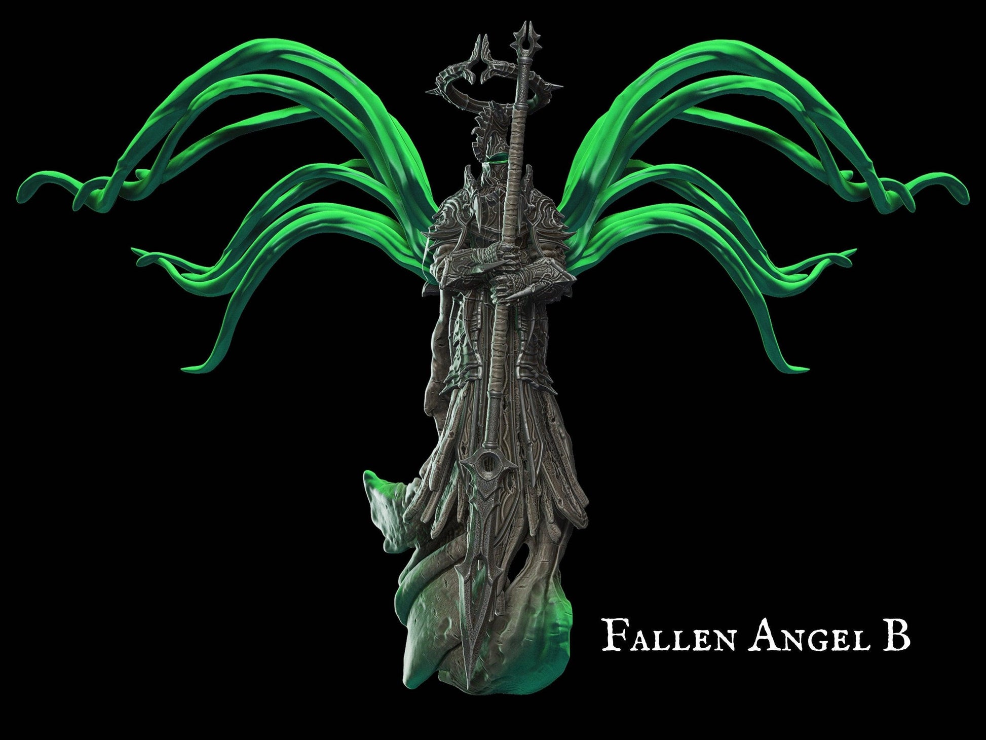 Fallen Angel Miniature 28mm scale Tabletop gaming DnD Miniature Dungeons and Dragons dnd 5e dungeon master gift dnd angel mini - Plague Miniatures shop for DnD Miniatures