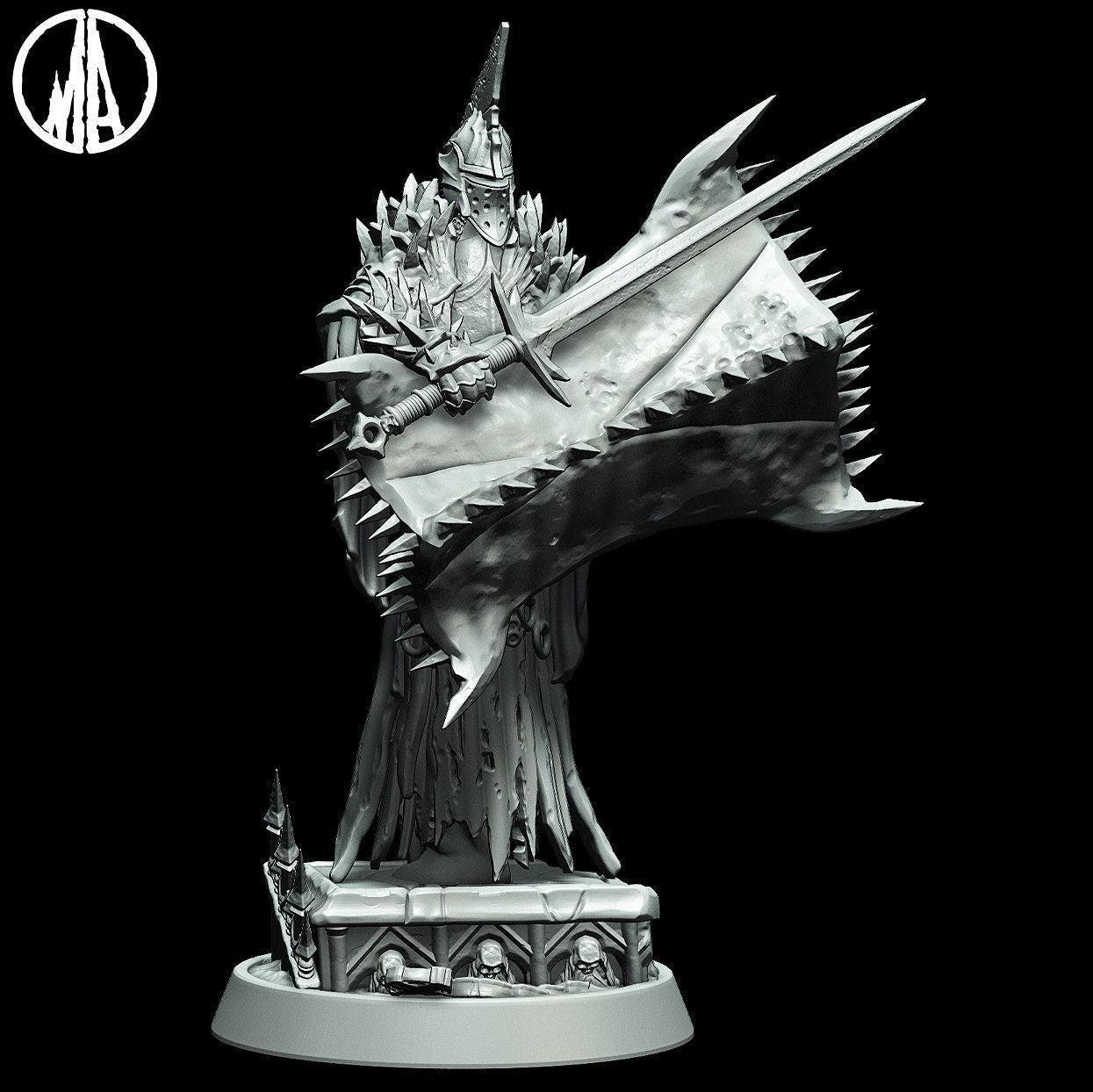 Fallen Crusader Miniature | 3 Poses | 28mm scale Tabletop gaming DnD Miniature Dungeons and Dragons, corrupted miniature dnd 5e - Plague Miniatures