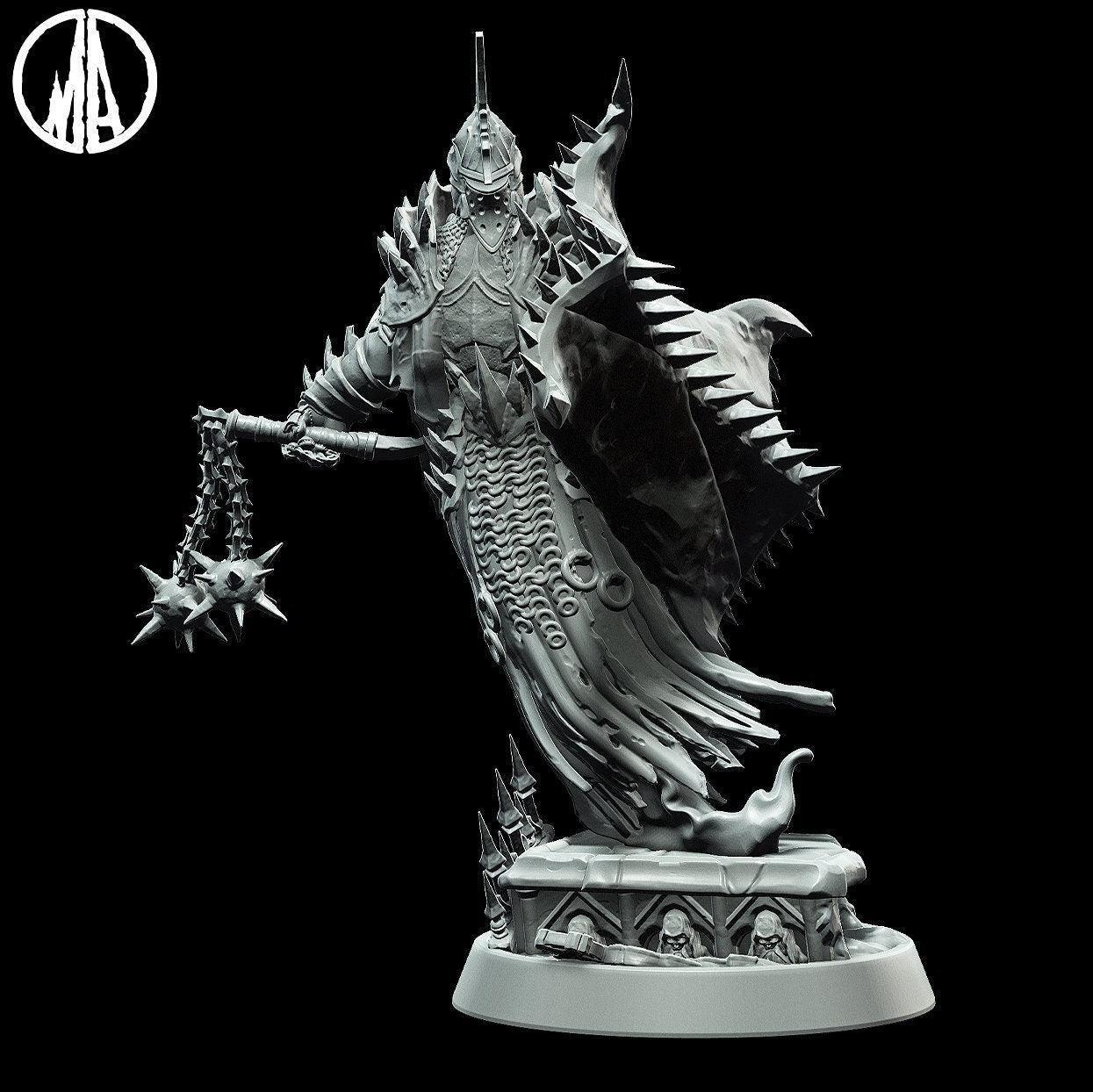Fallen Crusader Miniature | 3 Poses | Pose B | 28mm scale Tabletop gaming DnD Miniature Dungeons and Dragons,dnd fiend dnd 5e - Plague Miniatures