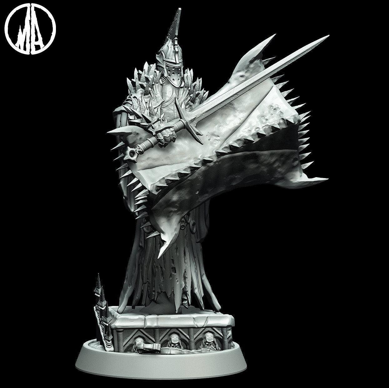 Fallen Crusader Miniature | 3 Poses | Pose B | 28mm scale Tabletop gaming DnD Miniature Dungeons and Dragons,dnd fiend dnd 5e - Plague Miniatures