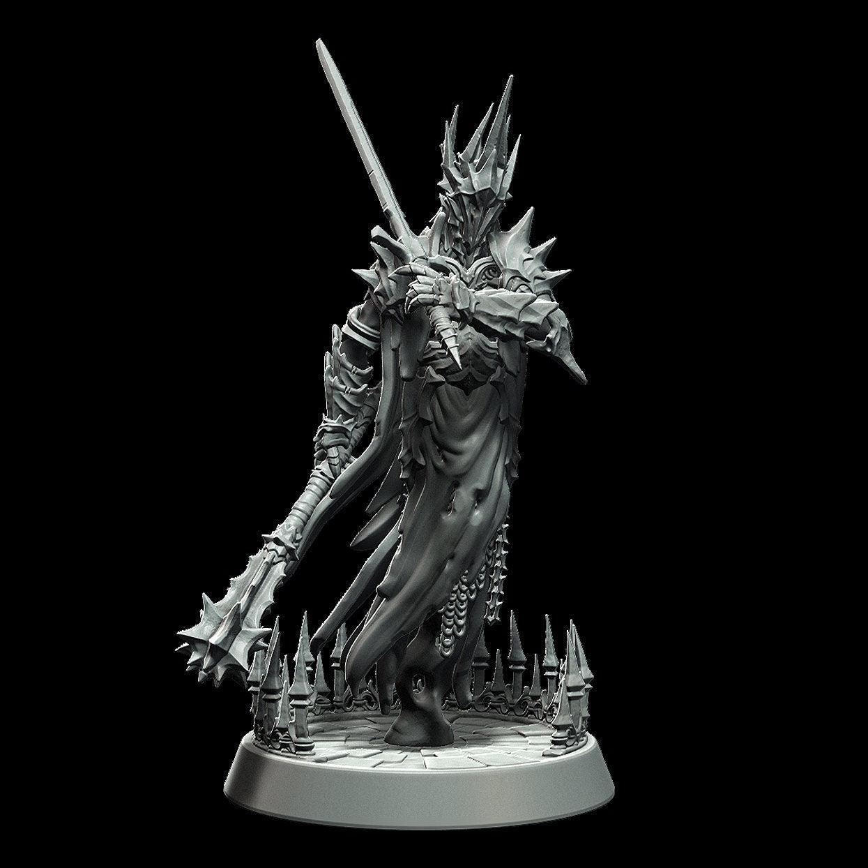 Fallen Wraithlord Miniature Undead miniature - 3 Poses - 28mm scale Tabletop gaming DnD Miniature Dungeons and Dragons,dnd 5e - Plague Miniatures