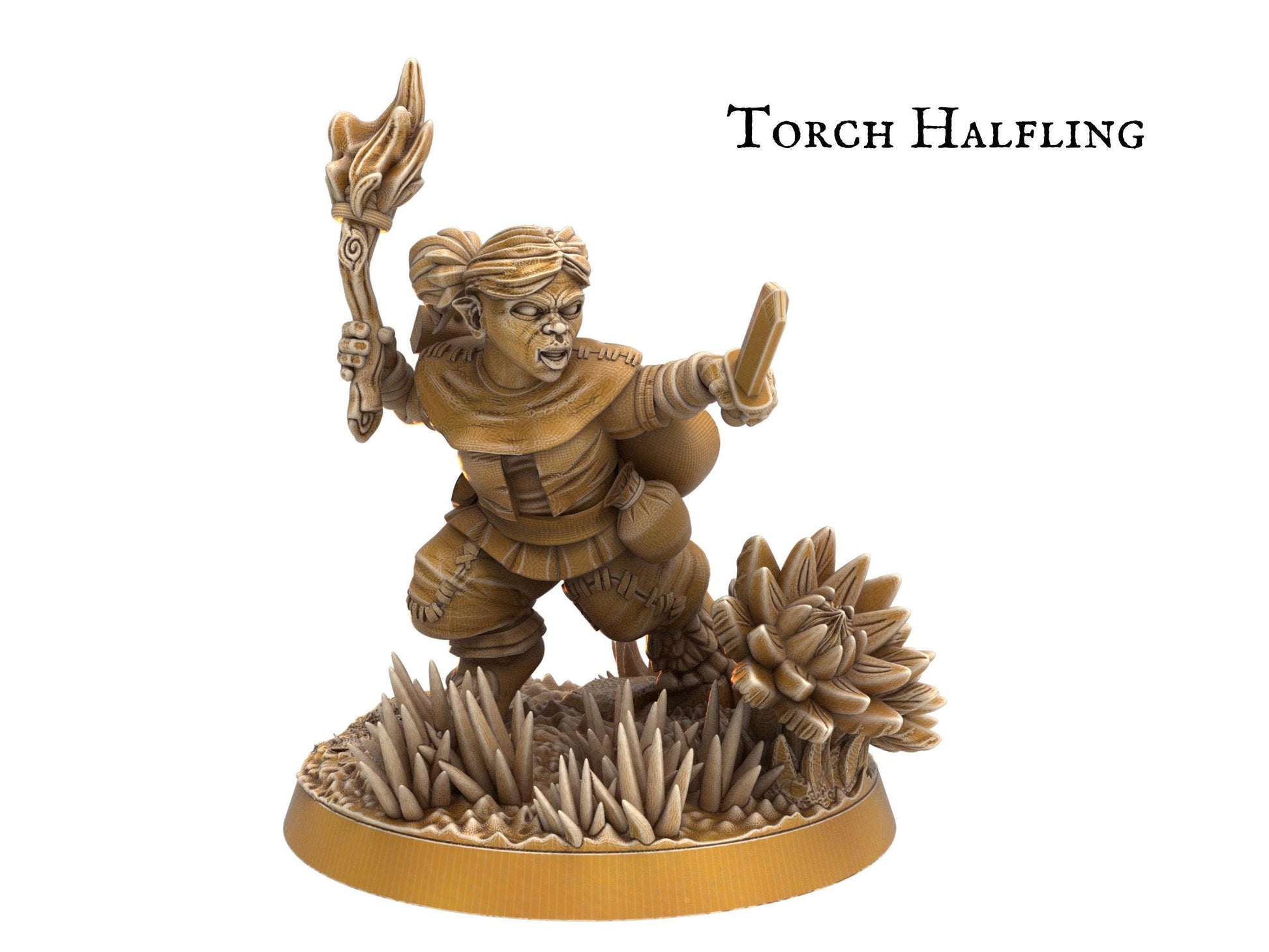 Female Halfling Bard Miniature with dog - 9 Poses - 32mm scale Tabletop gaming DnD Miniature Dungeons and Dragons, halfling bard dnd 5e - Plague Miniatures