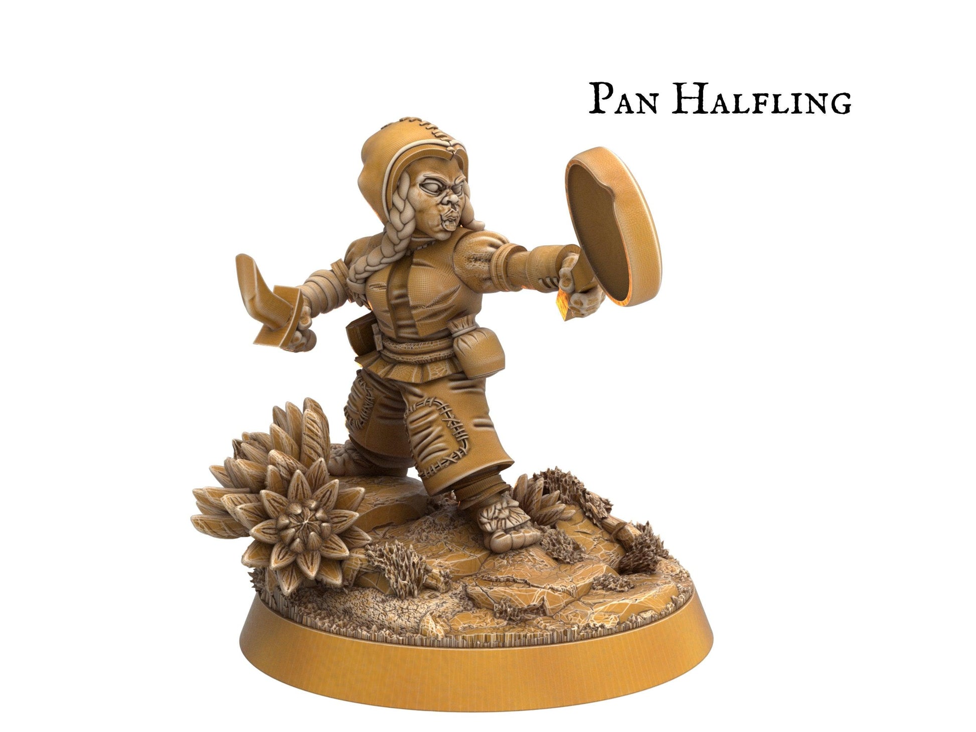 Female Halfling Miniature with mushroom hat - 9 Poses - 32mm scale Tabletop gaming DnD Miniature Dungeons and Dragons, wargaming dnd 5e - Plague Miniatures shop for DnD Miniatures
