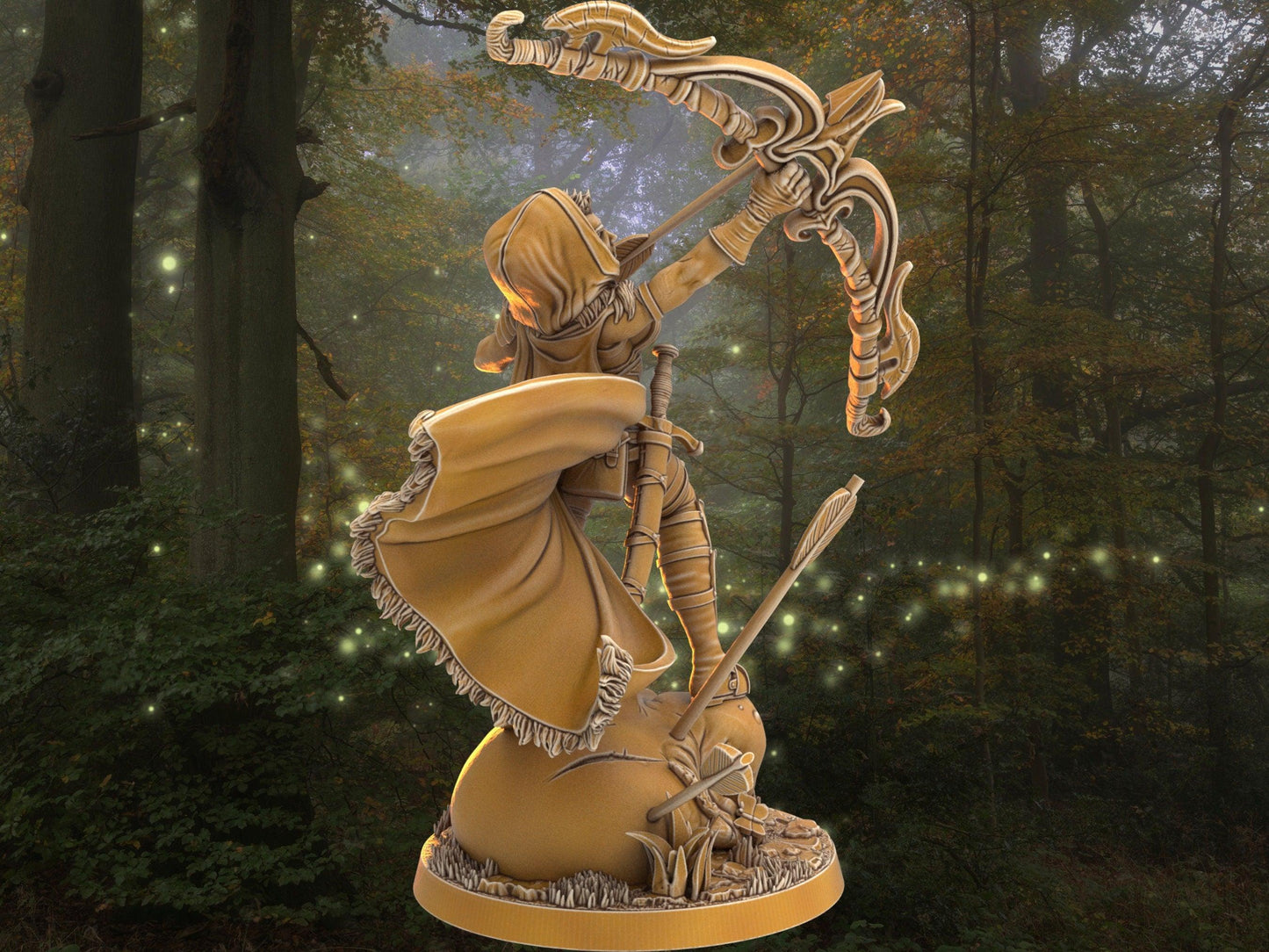 Female Ranger Miniature - Eliana Narissa | Dragon's Forge 32mm Scale DnD 5e | female miniature DnD Miniature | Dungeons and Dragon - Plague Miniatures