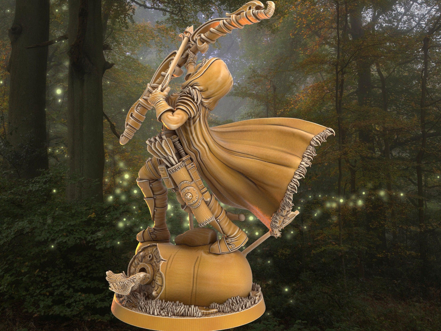 Female Ranger Miniature - Eliana Narissa | Dragon's Forge 32mm Scale DnD 5e | female miniature DnD Miniature | Dungeons and Dragon - Plague Miniatures