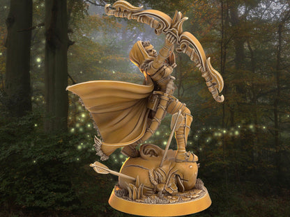 Female Ranger Miniature - Eliana Narissa | Dragon's Forge 32mm Scale DnD 5e | female miniature DnD Miniature | Dungeons and Dragon - Plague Miniatures