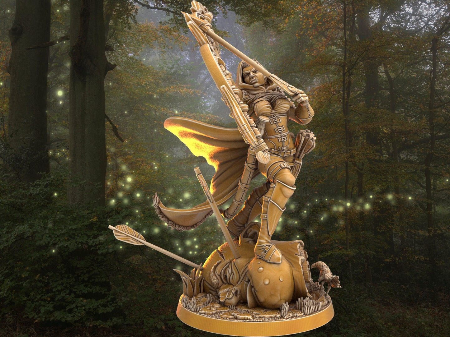 Female Ranger Miniature - Eliana Narissa | Dragon's Forge 32mm Scale DnD 5e | female miniature DnD Miniature | Dungeons and Dragon - Plague Miniatures