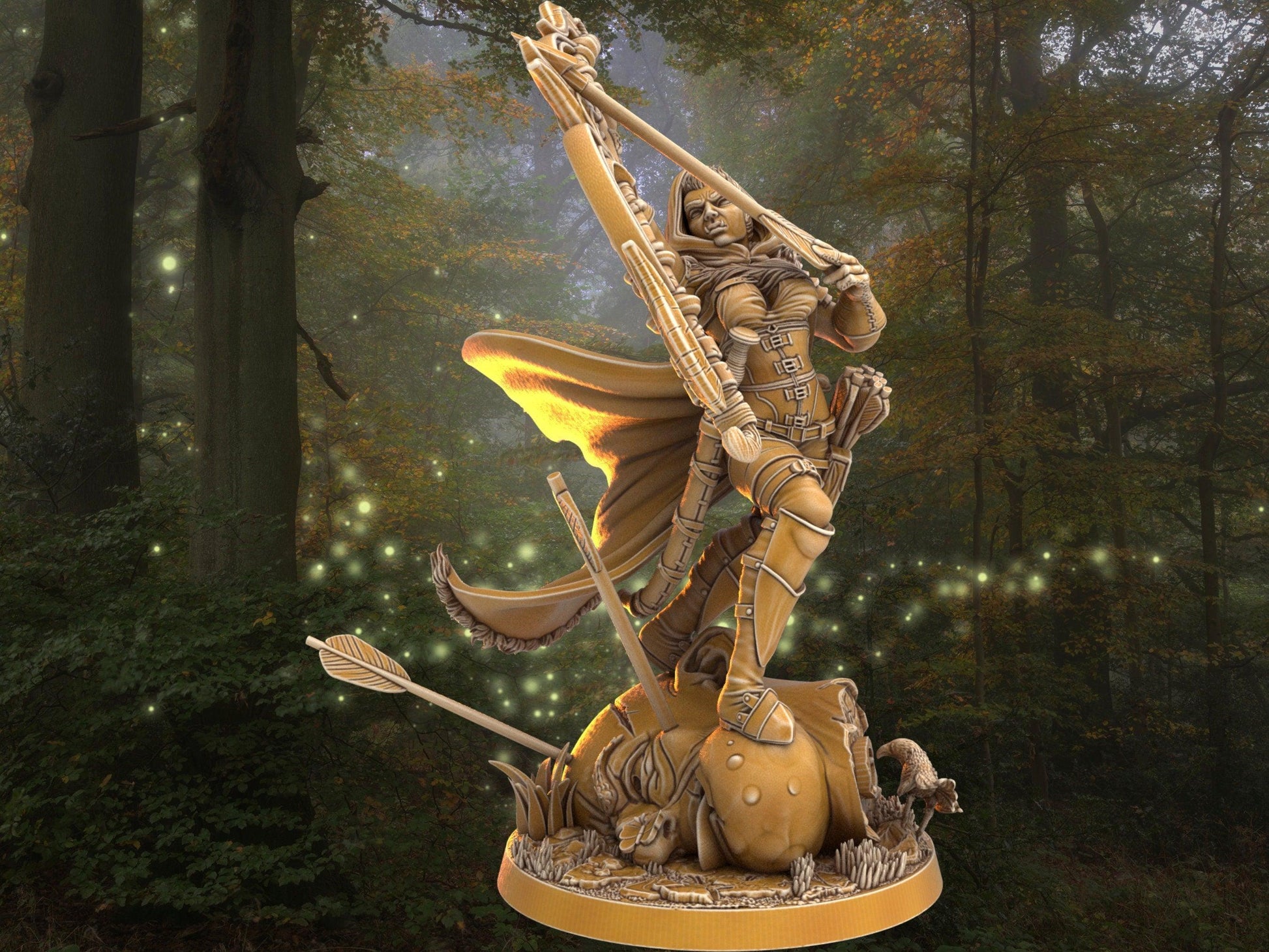 Female Ranger Miniature - Eliana Narissa | Dragon's Forge 32mm Scale DnD 5e | female miniature DnD Miniature | Dungeons and Dragon - Plague Miniatures