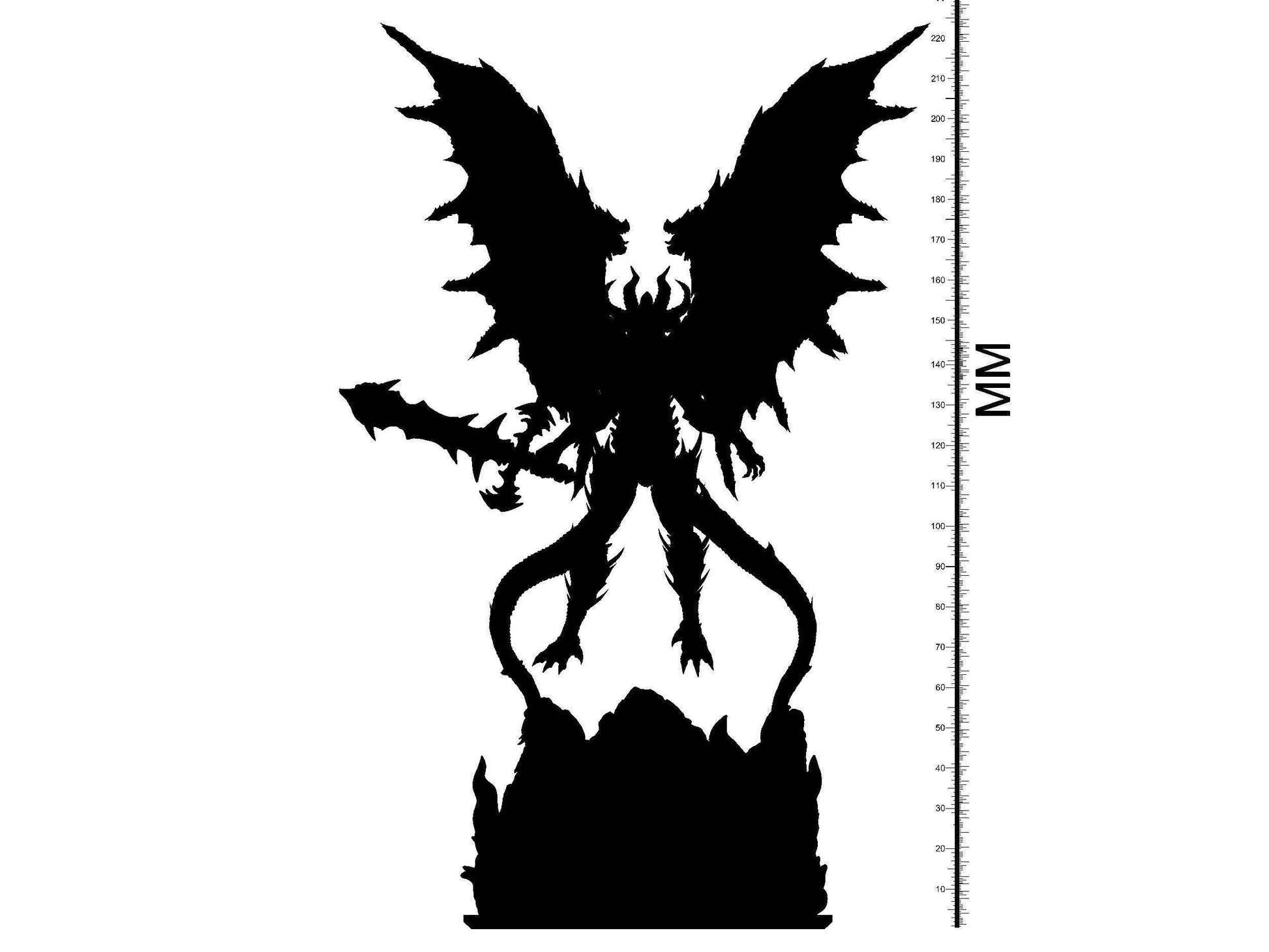 Flame Demon Miniature | DnD Miniature for Dungeons and Dragons 5e | 32mm Scale - Plague Miniatures
