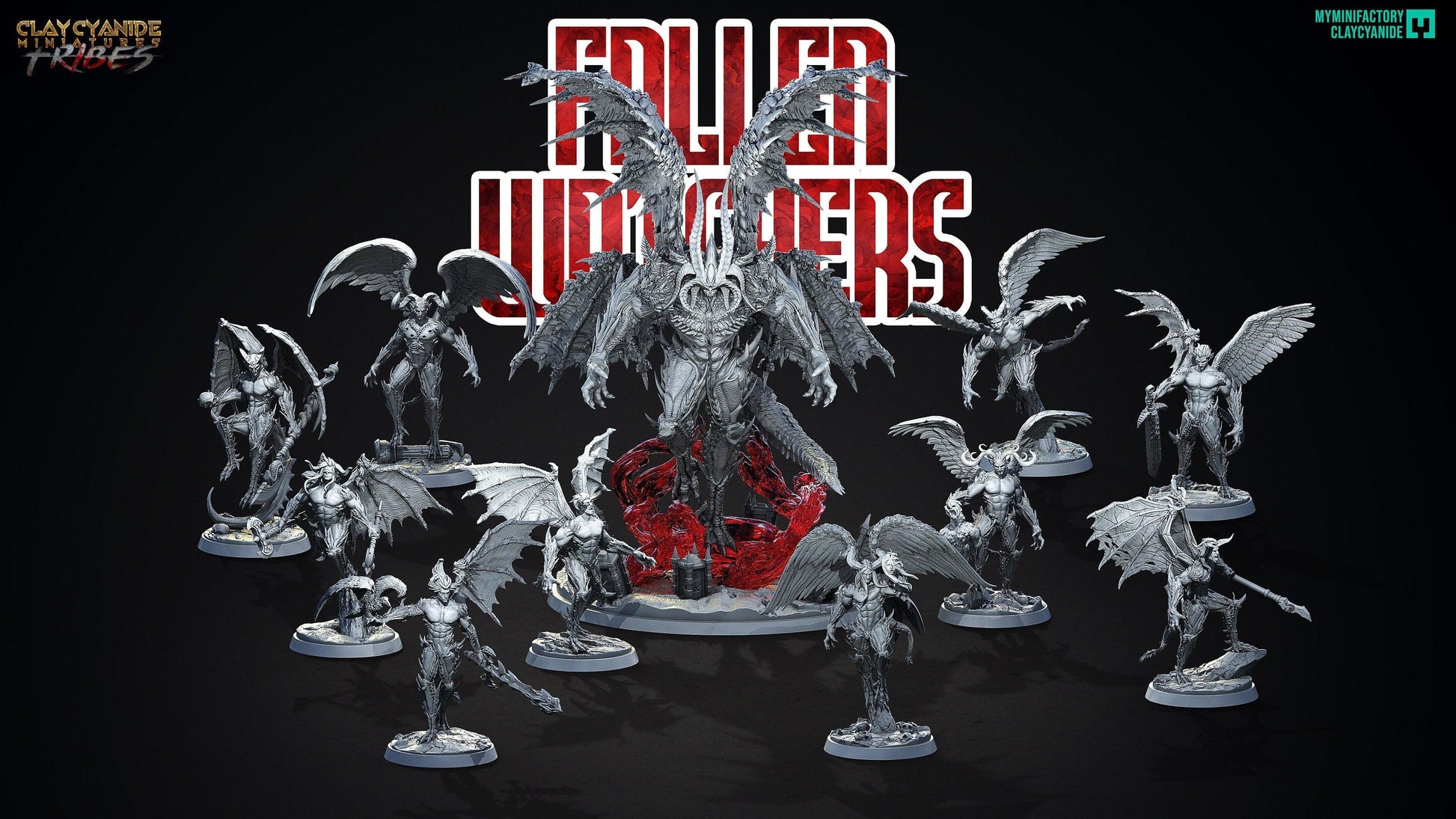 flying demon miniature | Saraula Clay Cyanide | Fallen Watchers | DnD Miniature | Dungeons and Dragons, DnD 5e male succubus incubus - Plague Miniatures shop for DnD Miniatures