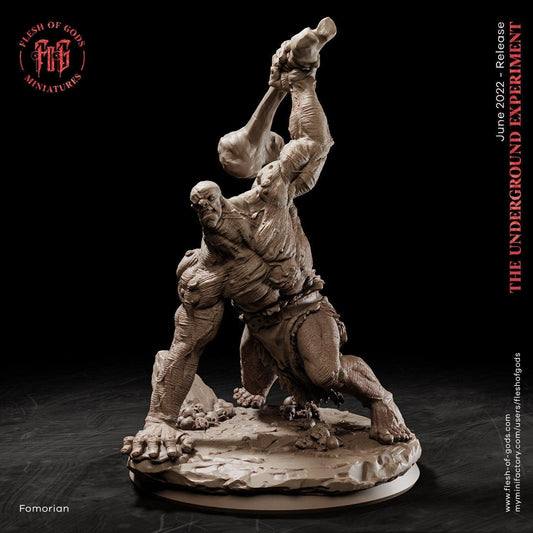 Fomorian Giant-kin Miniature | Giant with Club | 75mm Base - Plague Miniatures