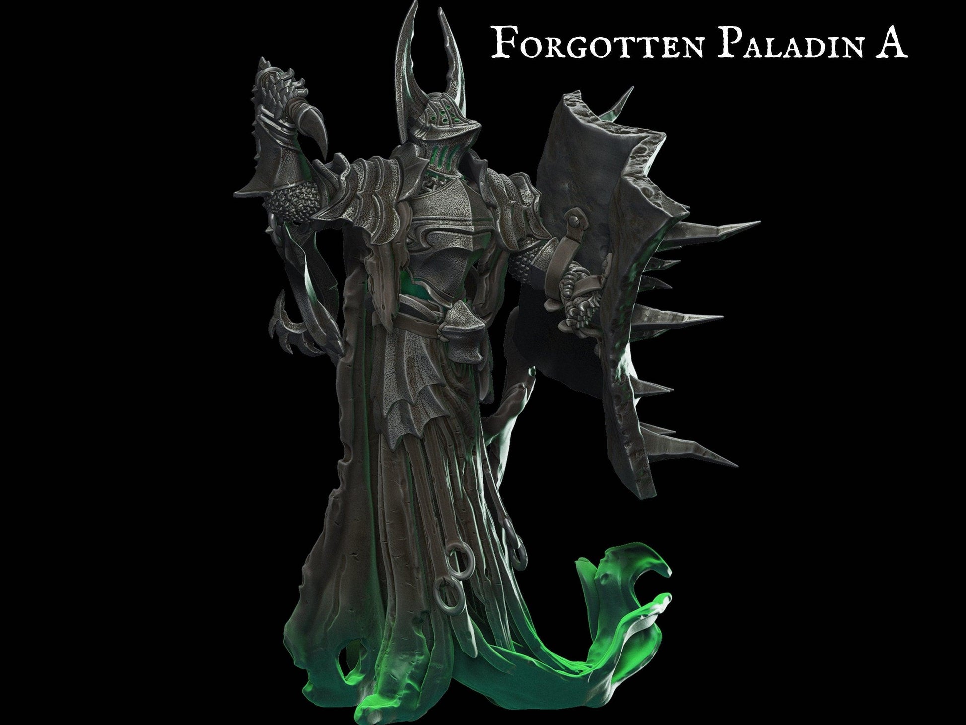 Forgotten Paladin Miniature 28mm scale Tabletop gaming DnD Miniature Dungeons and Dragons dnd 5e dungeon master gift demon - Plague Miniatures