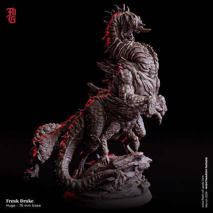 Freak Dragon Miniature | Large Aberration Monstrosity| 75mm Base - Plague Miniatures