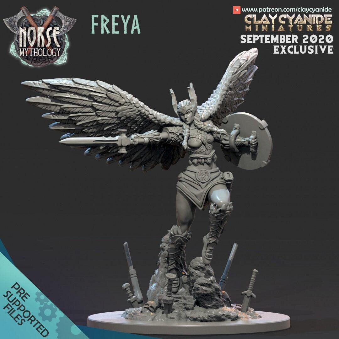 Freya Goddess Miniature | Norse Goddess for DnD 5e | 32mm Scale - Plague Miniatures