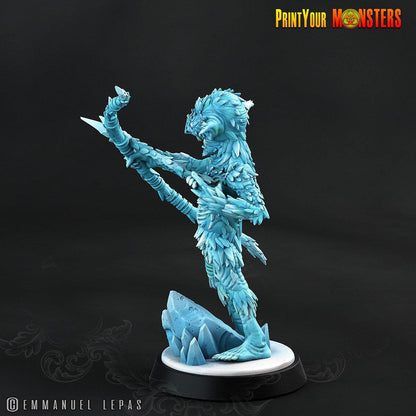 Frost Bow Wielder Miniature | Frozen Menace for Everfrost Campaigns - Plague Miniatures