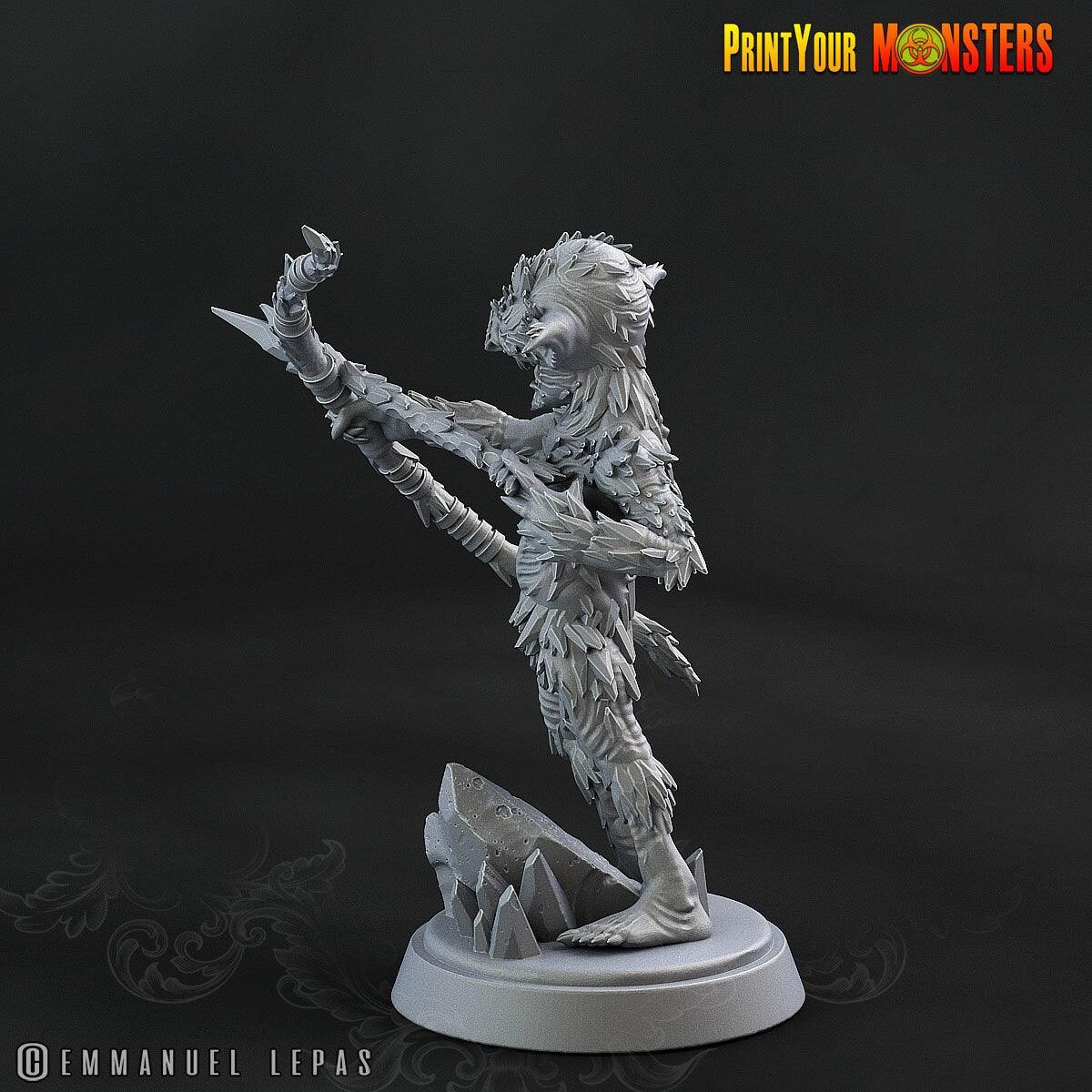 Frost Bow Wielder Miniature | Frozen Menace for Everfrost Campaigns - Plague Miniatures