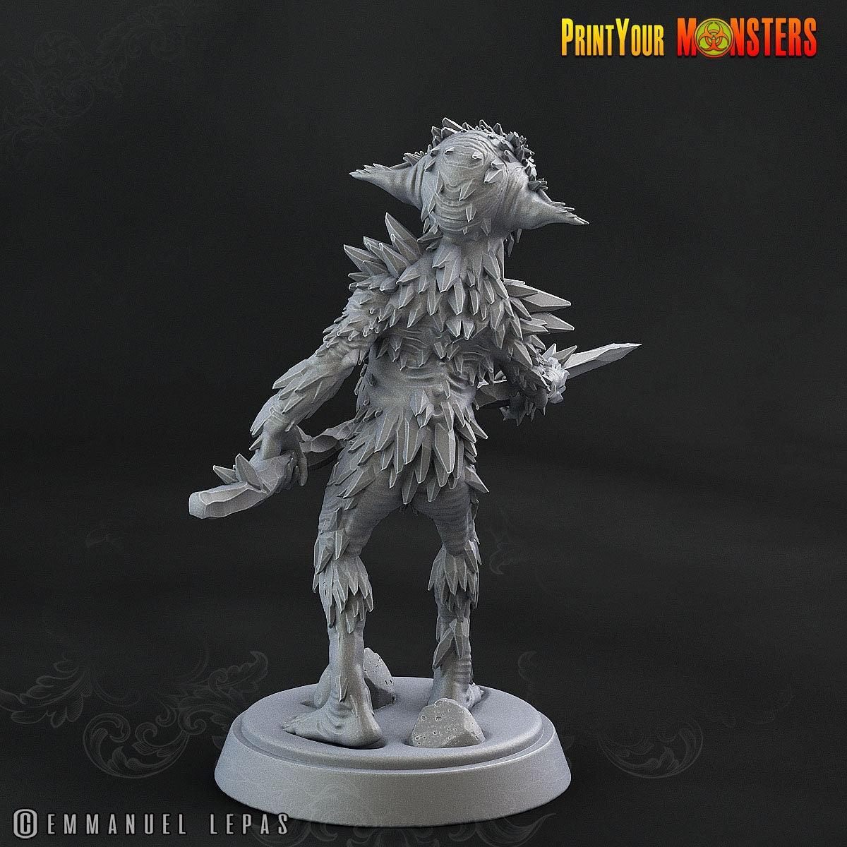 Frozen Lance Goblin Warrior Miniature | Icy Guardian for Everfrost Quests - Plague Miniatures