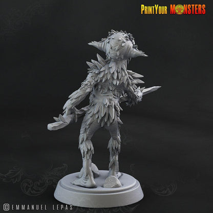Frozen Lance Goblin Warrior Miniature | Icy Guardian for Everfrost Quests - Plague Miniatures