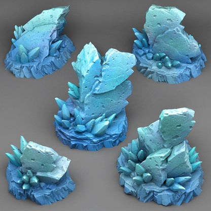 Frozen Rocks Miniatures | Winter Wargaming Terrain | 28mm or 32mm Scale - Plague Miniatures
