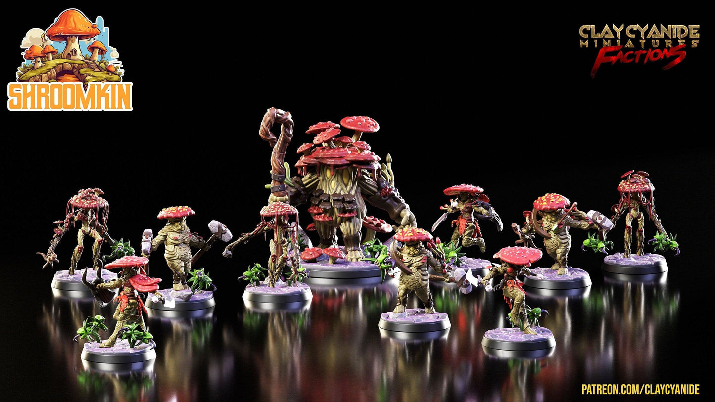 Fungustus Large Shroomfolk Miniature | Myconid Fungus Folk Boss of the Fungal Realms | 32mm Scale - Plague Miniatures