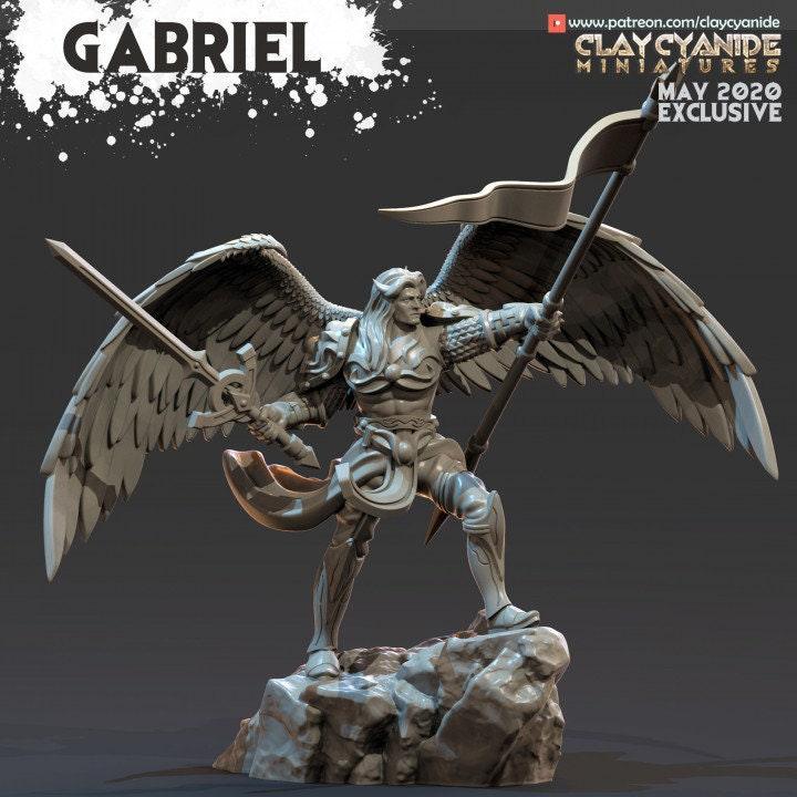 Gabriel Angel Miniature | Dungeons and Dragons Angel Figurine | 32mm Scale - Plague Miniatures shop for DnD Miniatures