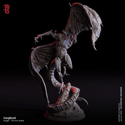 Garghoul Monster Miniature | Large Gargoyle Boss for Tabletop Horrors | 75mm Base - Plague Miniatures