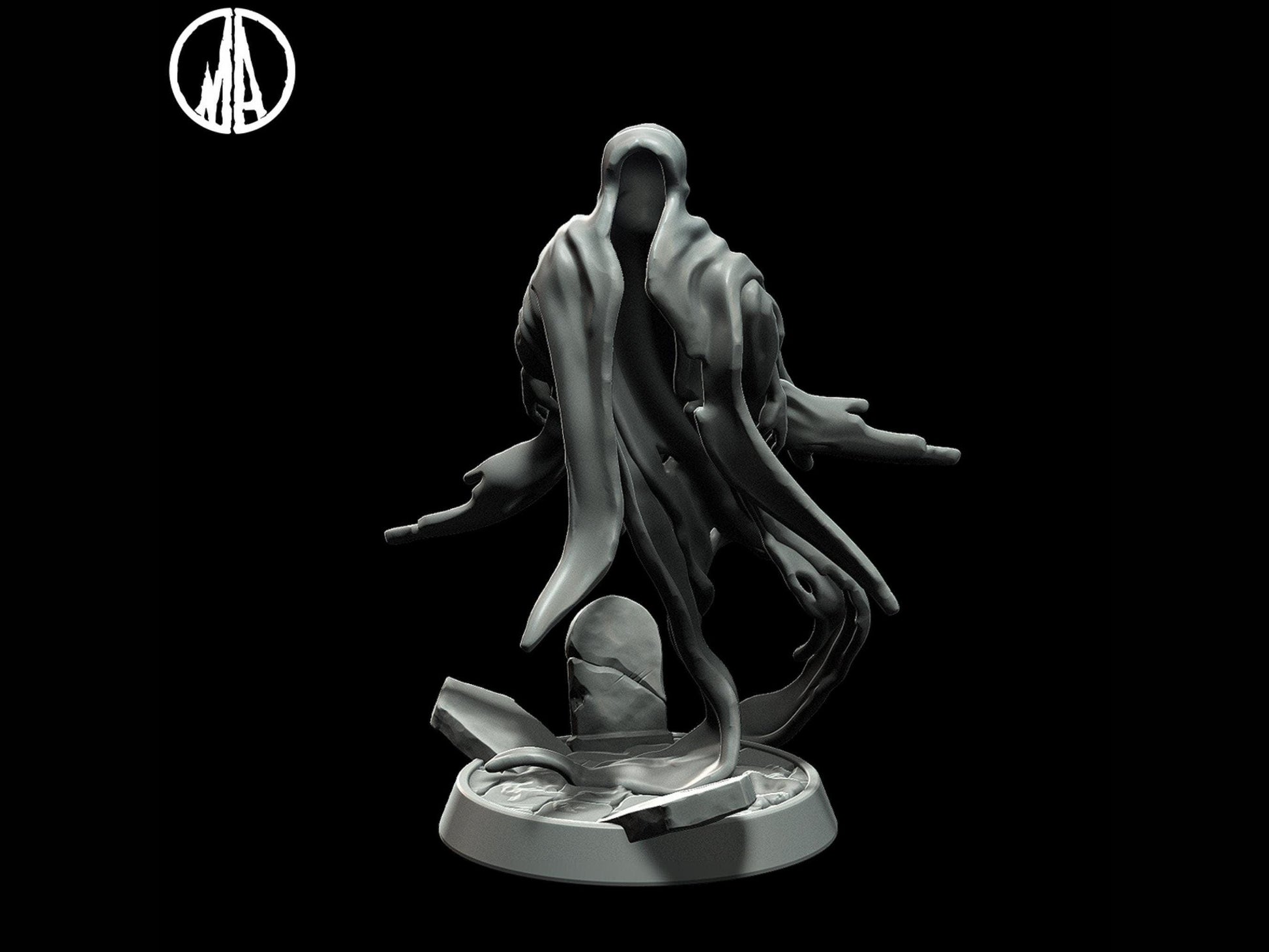 Ghost Miniature Ghoul miniature- 5 Poses - 28mm scale Tabletop gaming DnD Miniature Dungeons and Dragons dnd 5e wargaming - Plague Miniatures