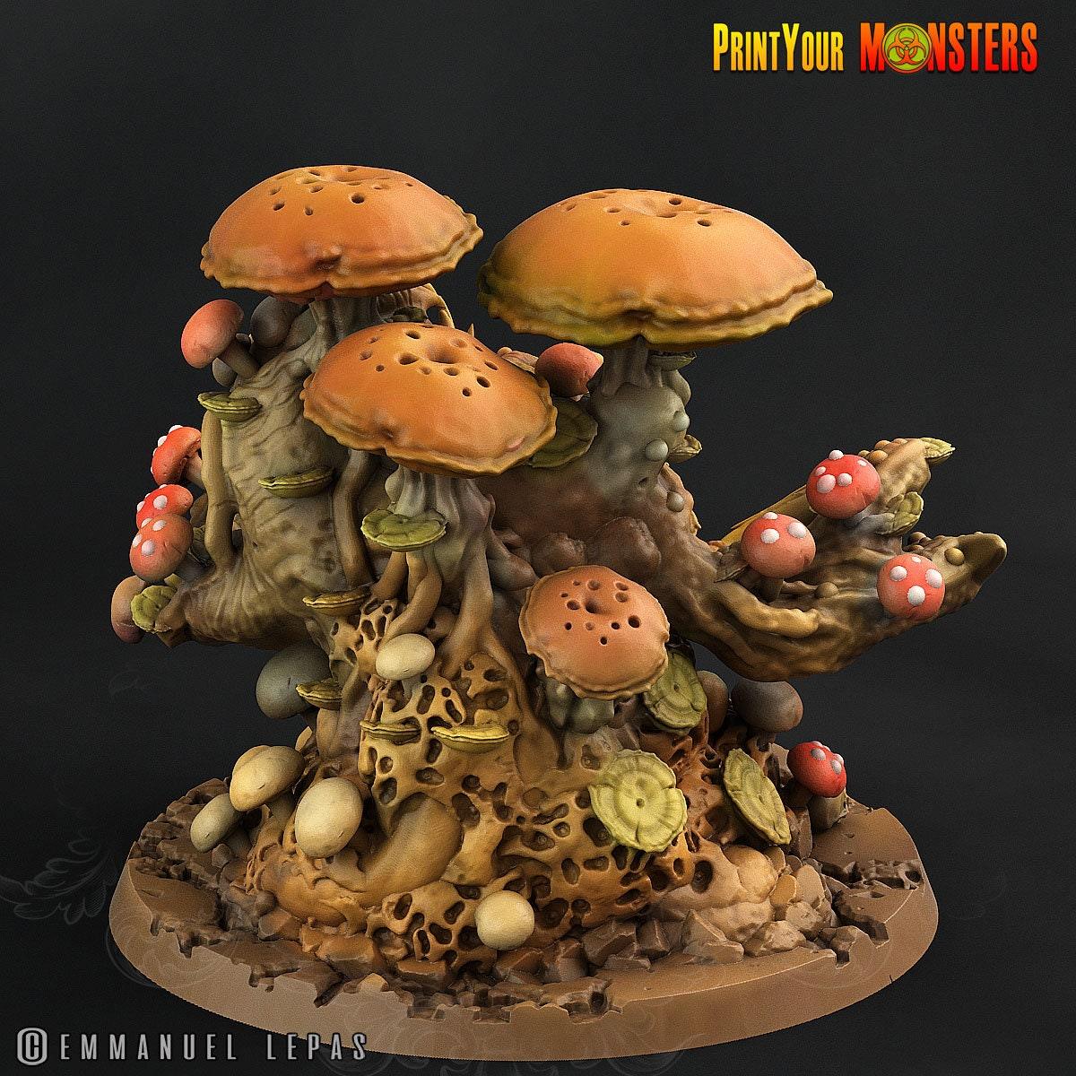 Giant Mushroom Monster Miniature | Fungal Behemoth of the Enchanted Woodlands - Plague Miniatures