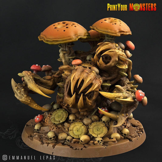 Giant Mushroom Monster Miniature| Forest Monsters | Tabletop gaming | DnD Miniature | Dungeons and Dragons dnd 5e dnd monster fungi figurine - Plague Miniatures shop for DnD Miniatures