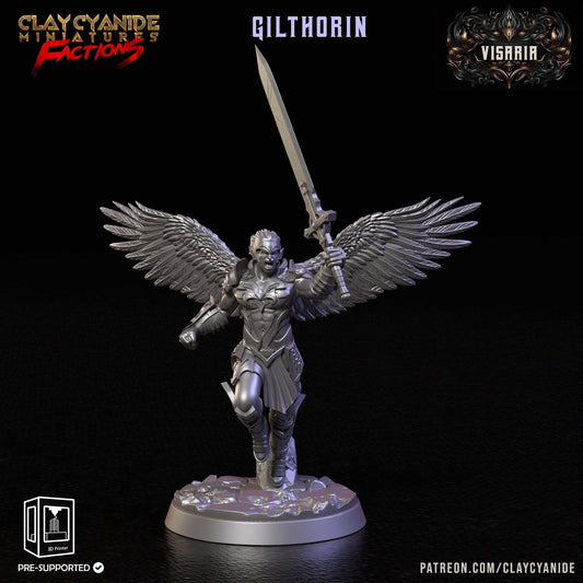 Gilthorin Viseria's Noble Warrior Miniature | 32mm Scale - Plague Miniatures shop for DnD Miniatures