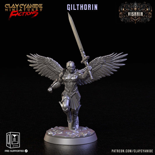 Gilthorin Viseria's Noble Warrior Miniature | 32mm Scale - Plague Miniatures