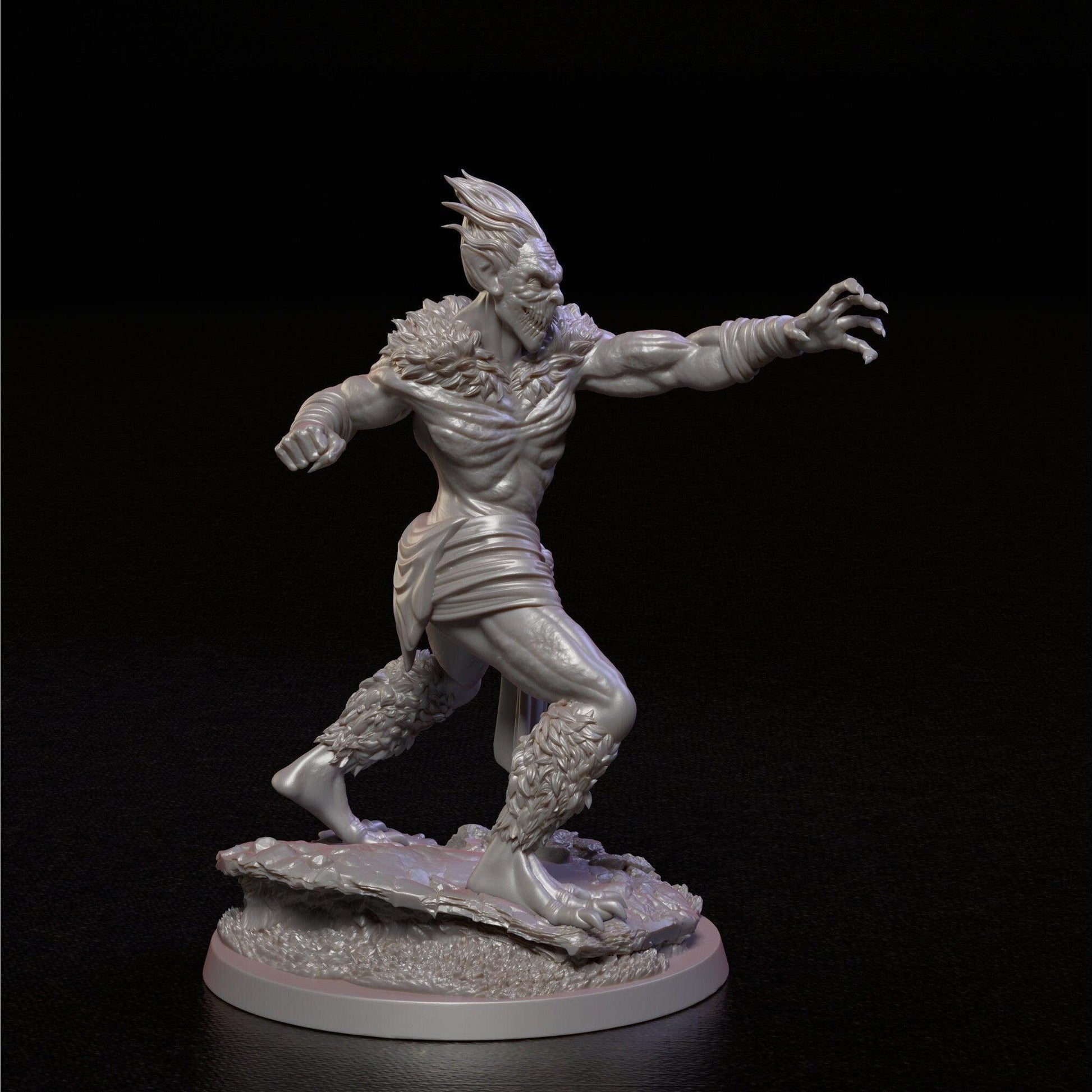Goblinoid Miniature | Ethiopian Bouda Figurine | 32mm Scale - Plague Miniatures