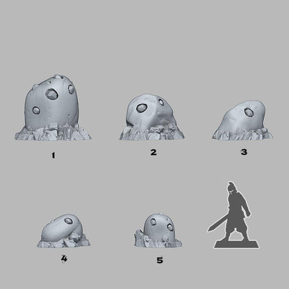 Gold Gemstone Miniature Set | Wargaming Terrain | 28mm or 32mm Scale - Plague Miniatures