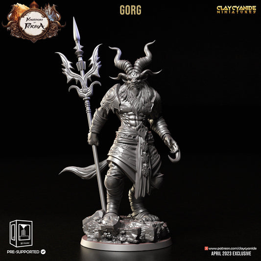 Demon Miniature with trident | Kingdom of Persia, Persian Mythology | DnD Miniature Dungeons and Dragons, DnD 5e God Zoroastrianism - Plague Miniatures shop for DnD Miniatures